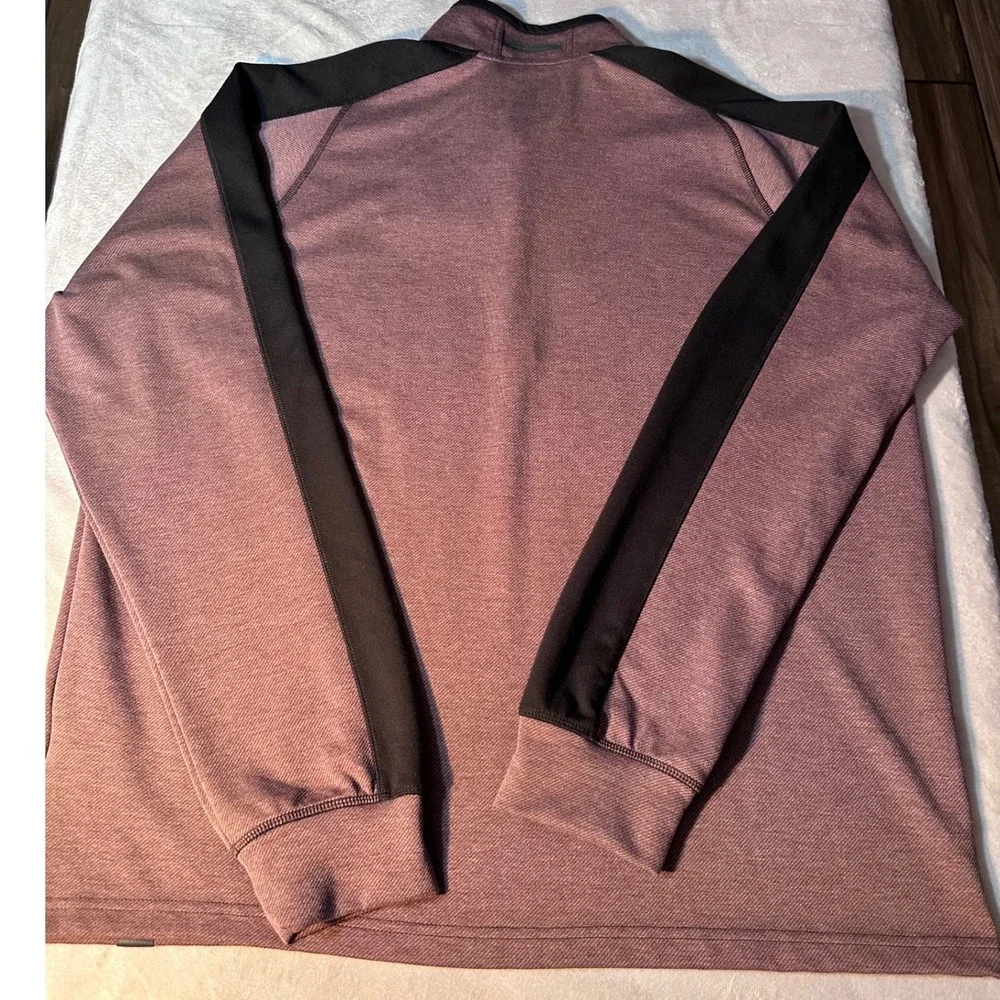 Hawke & Co Sport Mens XXL Quarter Zip Pullover Burgundy Black  NWT